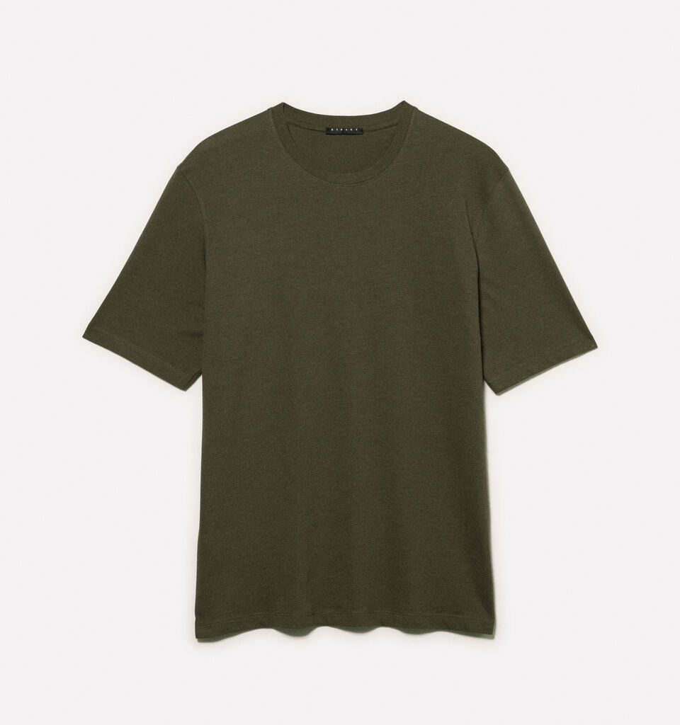 Kurzärmliges T-Shirt in Olivgrün mit normaler Passform - kurzärmeliges t-shirt für herren - Dunkelgrün | Sisley image number 5